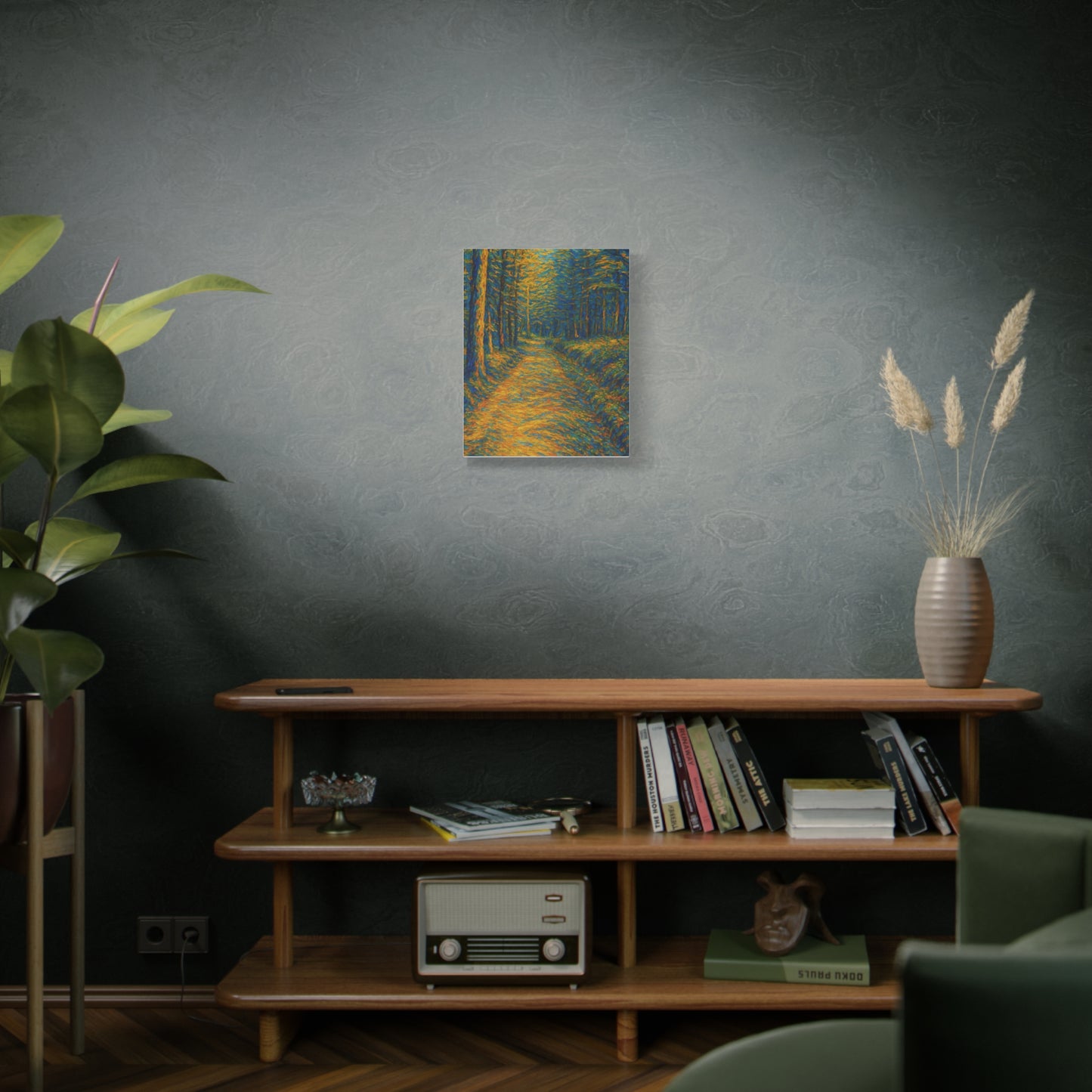 Van Gogh Style Forest Canvas Art | Nature Wall Decor, Home Office Accent, Gift for Nature Lovers, Gallery Wrapped, Living Room Wall Art