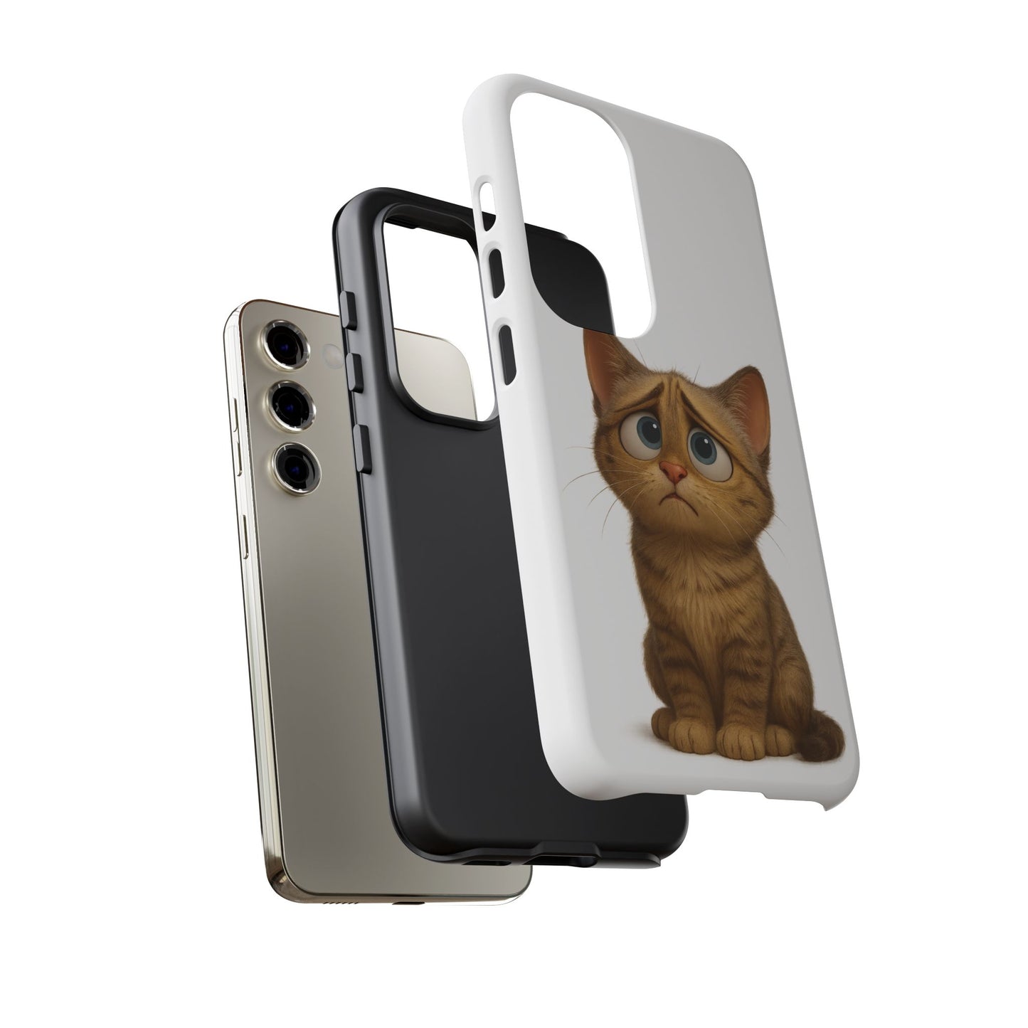 Cute Cat Phone Case, Funny Kitty Case, Animal Lover Gift, Cat Lover Accessory, Unique Cat Design Case, Pet Mom Gift