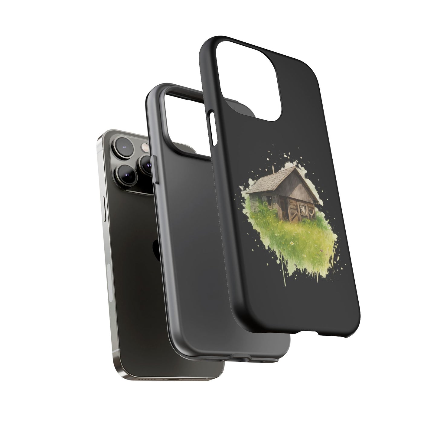 Rustic Farmhouse Phone Case, Cute Cottage Design, Tough Cases for Nature Lovers, Eco-Friendly Gift, Customizable Tech Accessories