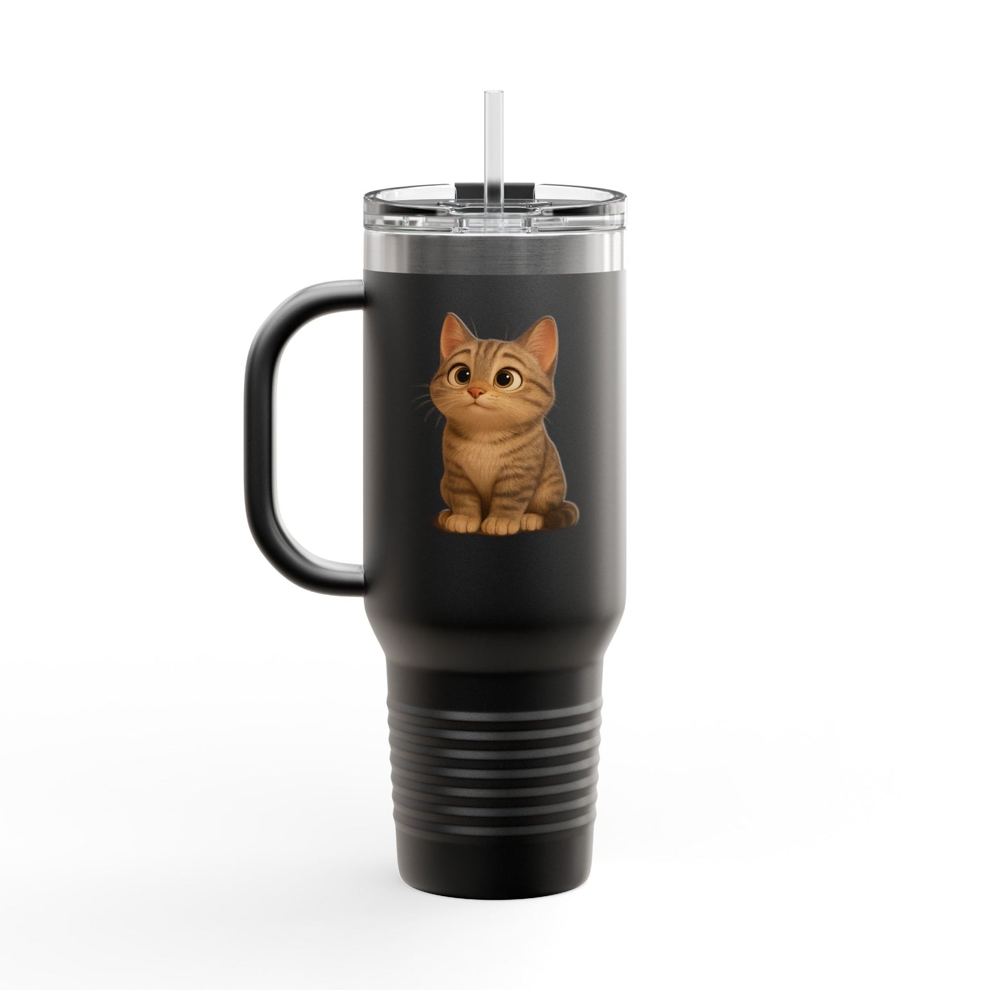 Cute Cat Insulated Travel Mug, Perfect for Pet Lovers, 40oz Coffee Cup, Travel Tumbler, Gift for Cat Lovers, Customizable Mug