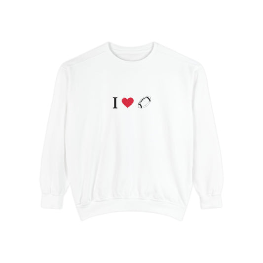 Unisex Sweatshirt, I love Football, Cozy, Perfect for Everyday Wear, Gift Idea for Friends, Couples, and Special Occasions