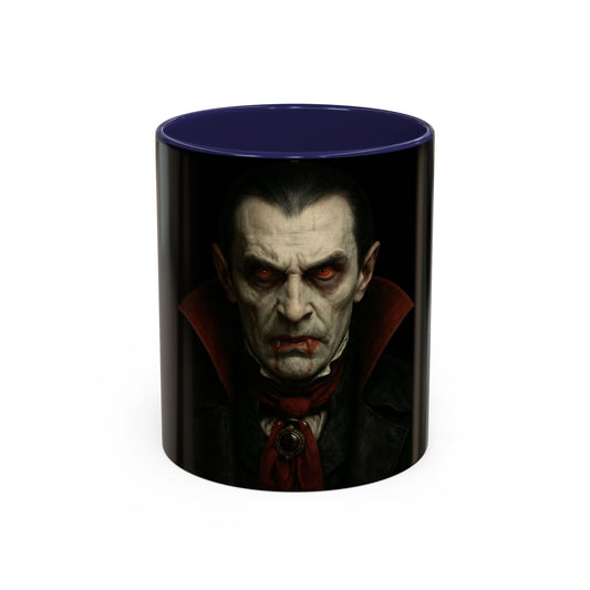 Gothic Dracula Vampire Accent Coffee Mug | Spooky Halloween Gift, Unique Home Decor, Collector's Mug, Coffee Lover's Gift