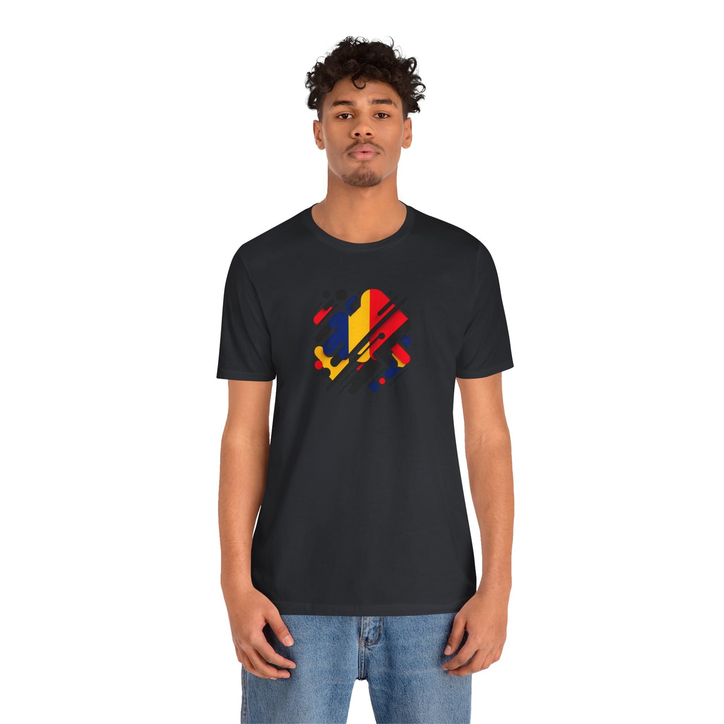 Artistic Heart Unisex Jersey Tee - Vibrant Graphic Tee, Casual Wear, Gift for Art Lovers, Birthday Surprise, Everyday Comfort