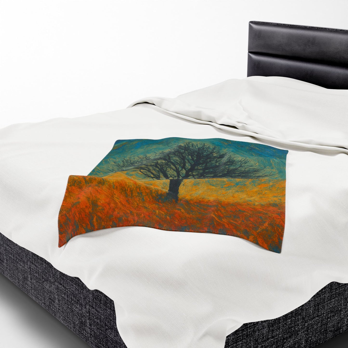 Cozy Velveteen Plush Blanket with Serene Tree Design | Comfortable Home Decor, Gift for Nature Lovers, Cozy Nights, Warmth&Style