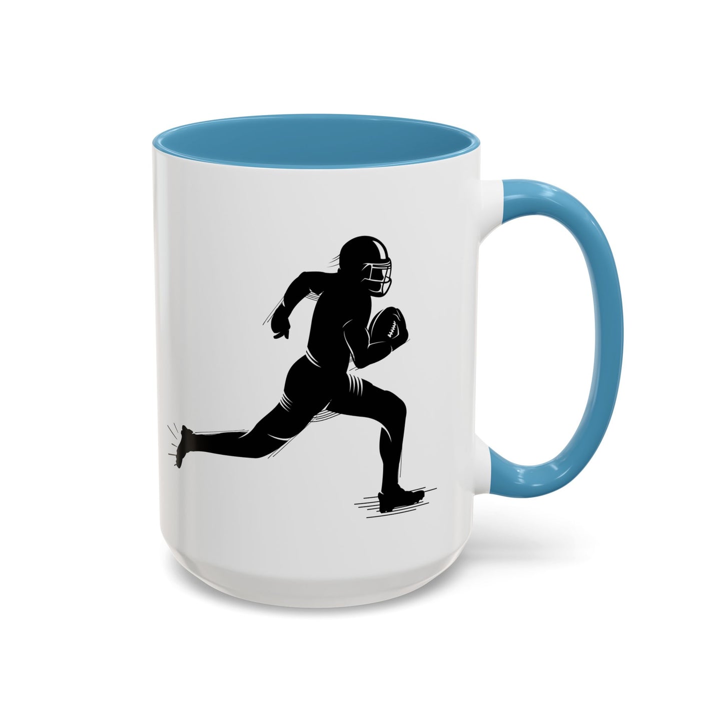 Football Player Themed Accent Coffee Mug, Sports Fan Gift, Unique Mug for Athletes, Coffee Lover, Game Day Essential