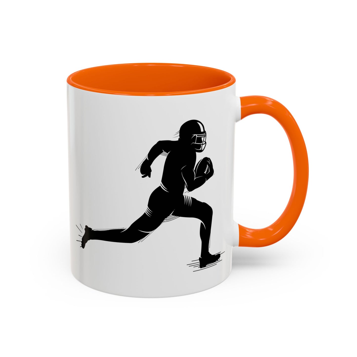 Football Player Themed Accent Coffee Mug, Sports Fan Gift, Unique Mug for Athletes, Coffee Lover, Game Day Essential