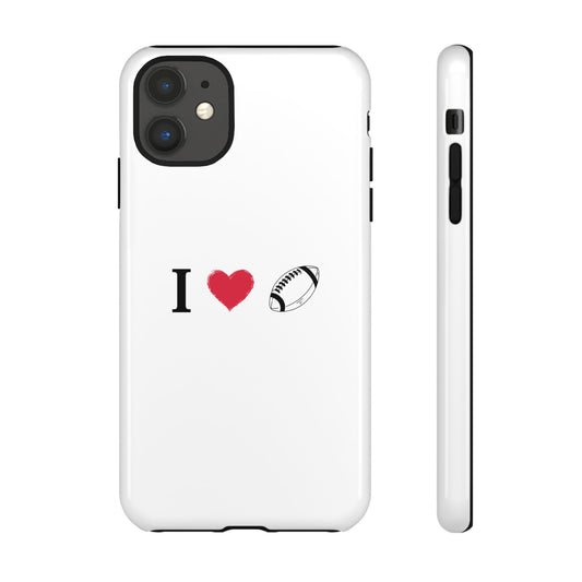 Football Love Phone Case - Tough Cases, Unique Sports Lover Gift, Personalized Cellphone Cover, Birthday Present, Sports Equipment