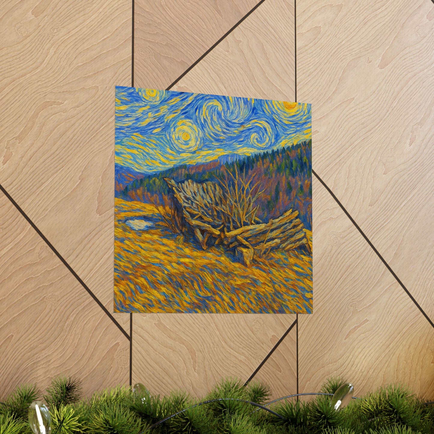 Matte Vertical Posters of Starry Night - Art Print for Home Decor, Wall Art, Gift for Art Lovers, Bacground for Celebrations