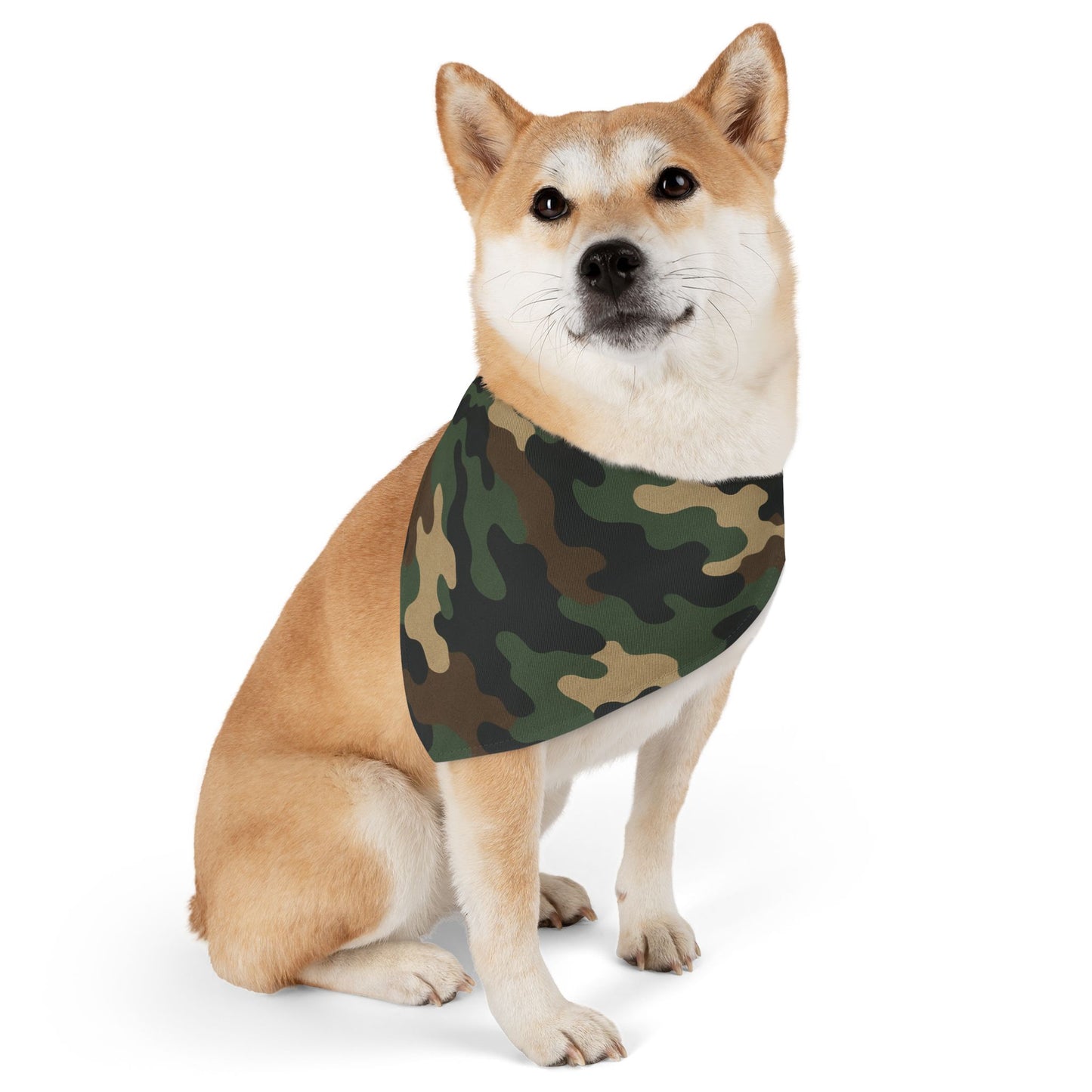 Stylish Camouflage Pet Bandana Collar | Dog Accessory for Outdoor Adventures, Pet Fashion, Camo Dog Gear, Puppy Bandana, Gift for Pet Lovers - product image