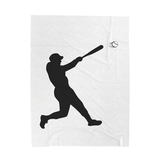 Baseball Velveteen Plush Blanket, Cozy Sports Throw, Soft Blanket for Fans, Great Gift for Baseball Lovers, Home Decor