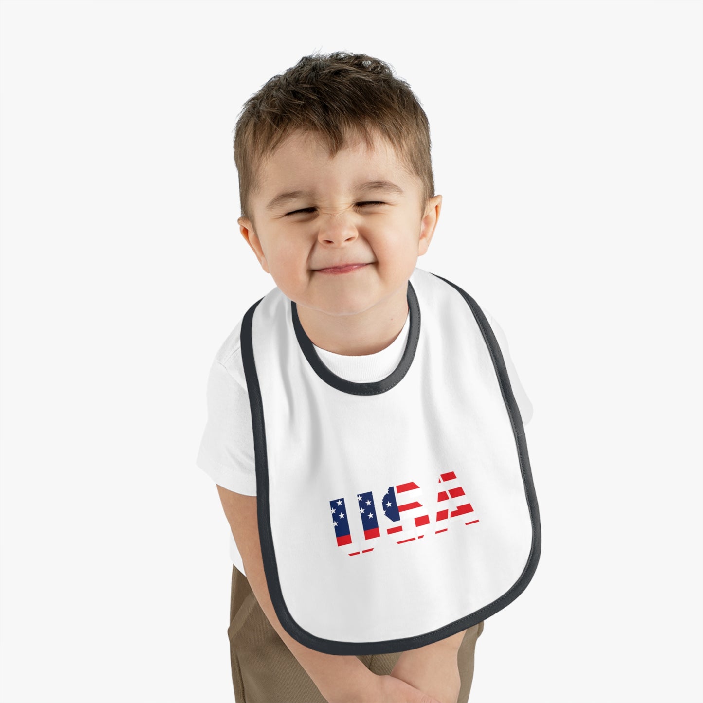 USA Bib for Babies, Americana Baby Bib, Infant Dining Essential, Gift for New Parents, Baby Shower, Fourth of July
