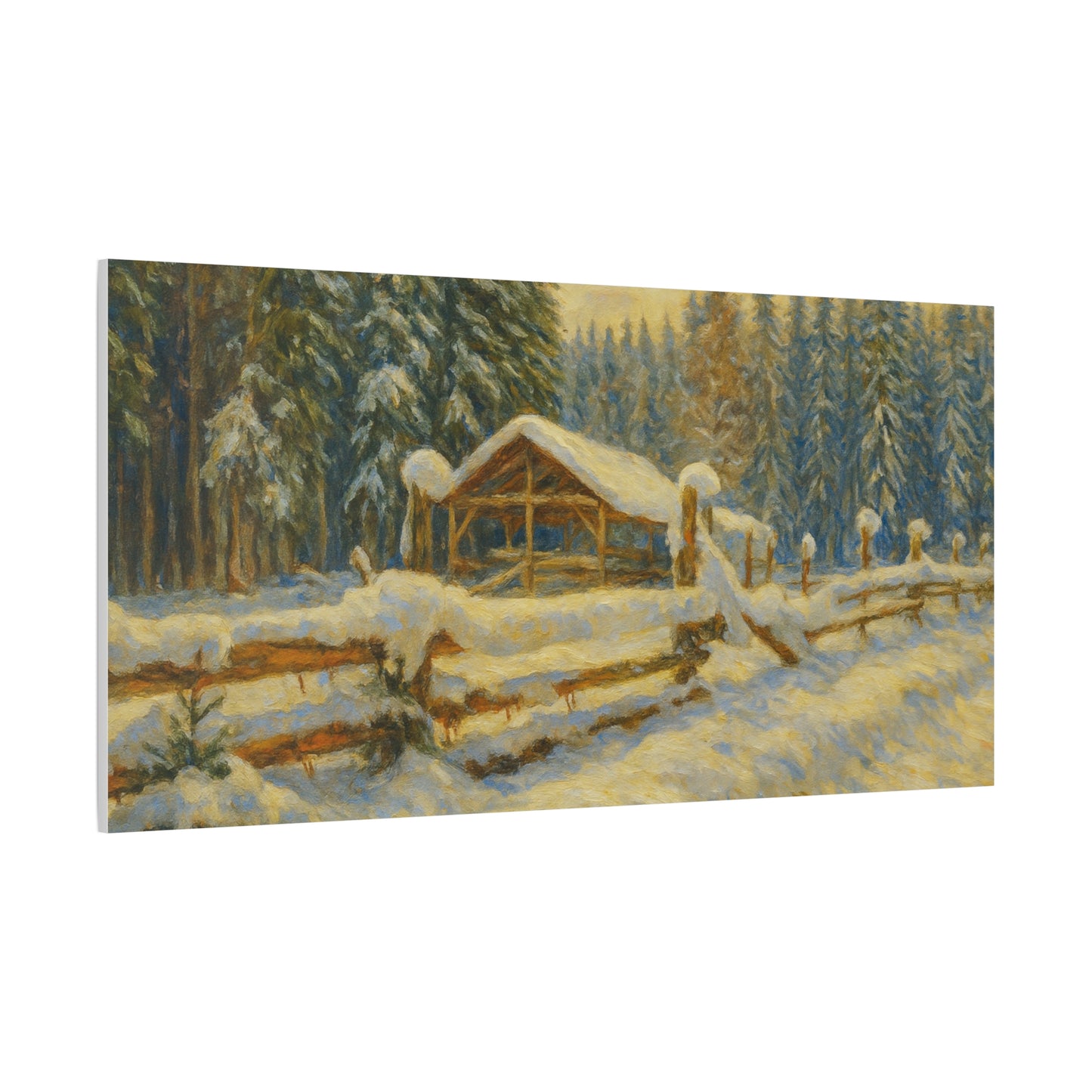 Canvas Wall Art, Winter Landscape Print, Home Decor, Rustic Art, Gift for Nature Lovers, Holiday Decoration