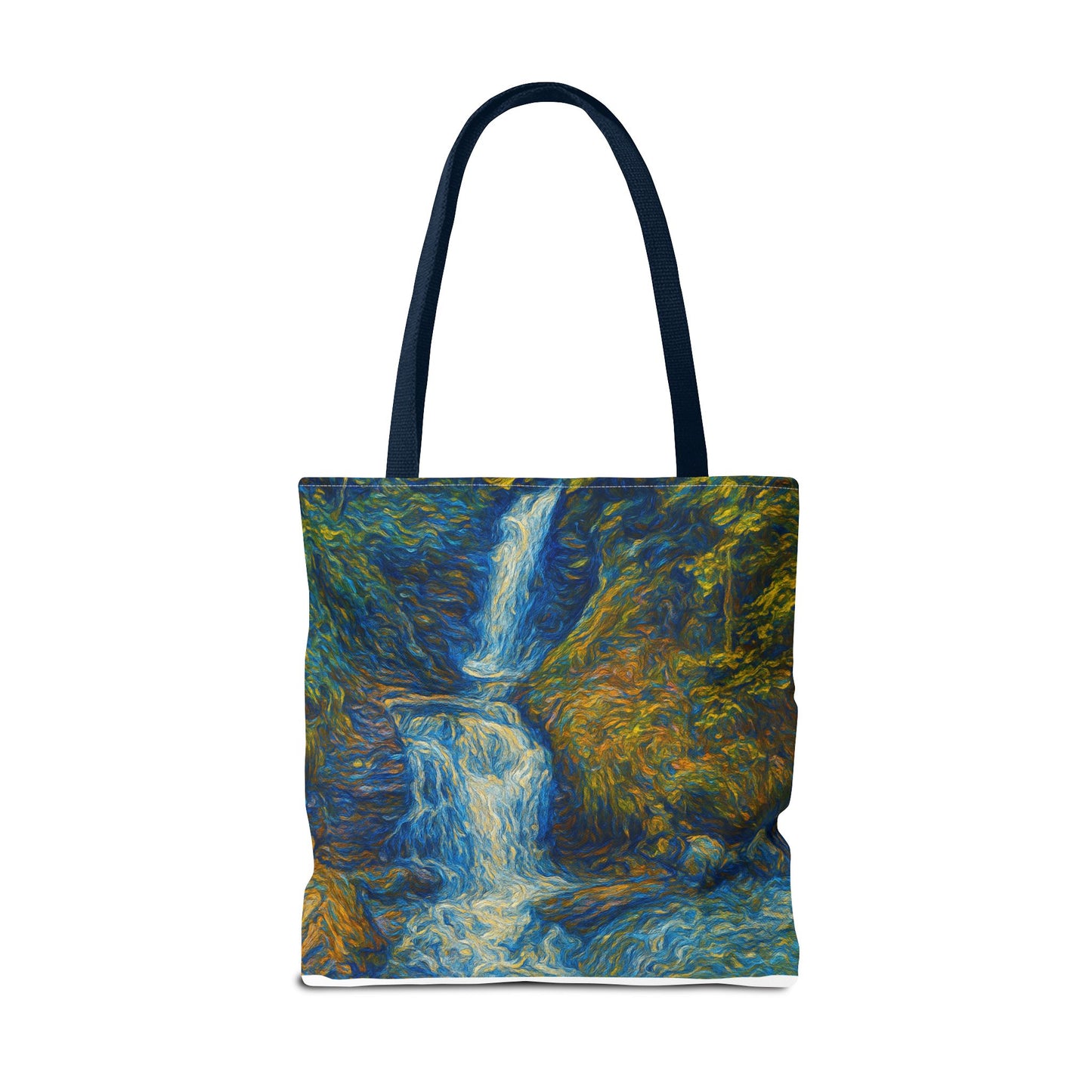 Nature-Inspired Tote Bag, Artistic Eco-Friendly Shopper, Waterfall Design, Reusable Market Bag, Gift for Nature Lovers