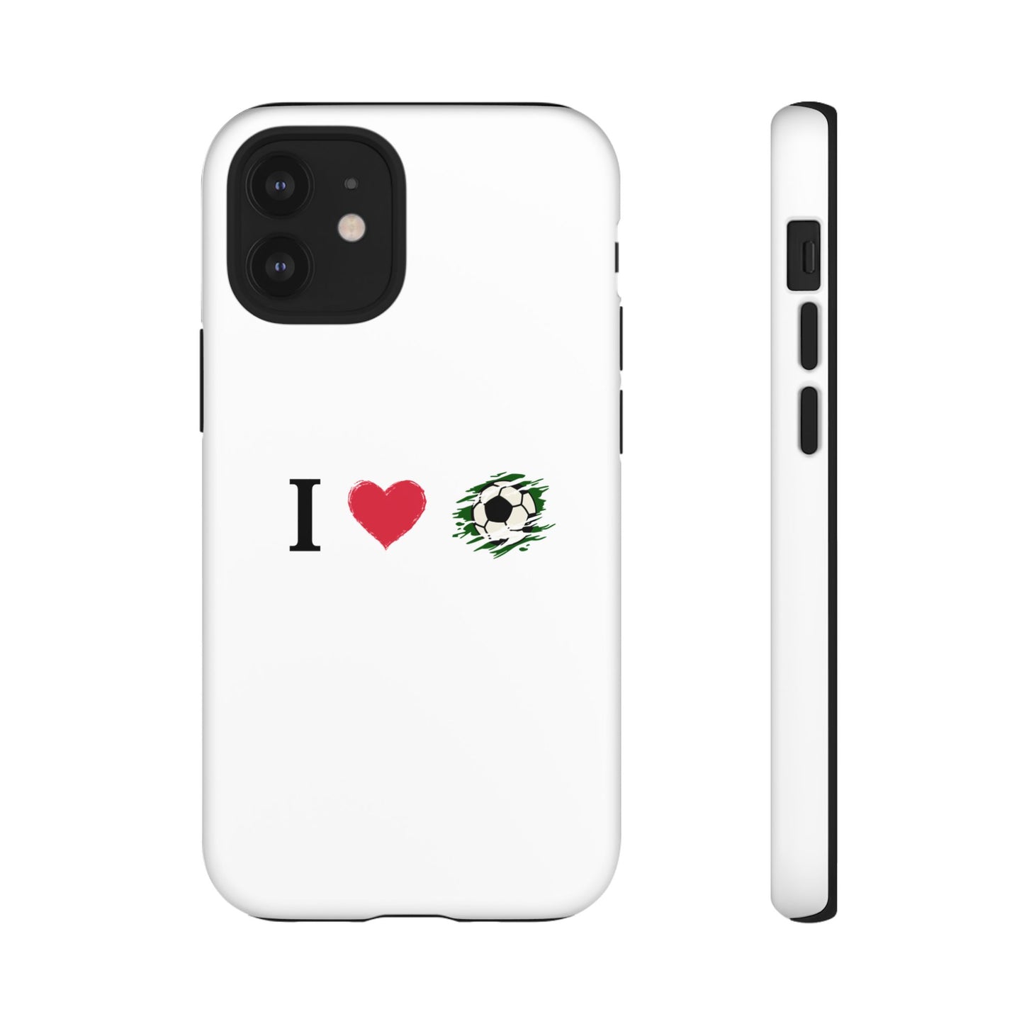 Soccer Phone Case, I Love Soccer, Tough Case Cover, Sporty Phone Accessories, Gift for Soccer Lovers, Unique Soccer Design