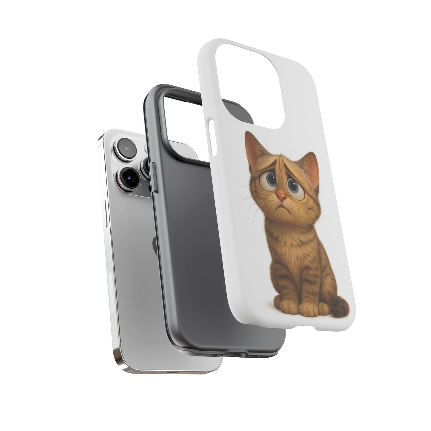 Cute Cat Phone Case, Funny Kitty Case, Animal Lover Gift, Cat Lover Accessory, Unique Cat Design Case, Pet Mom Gift