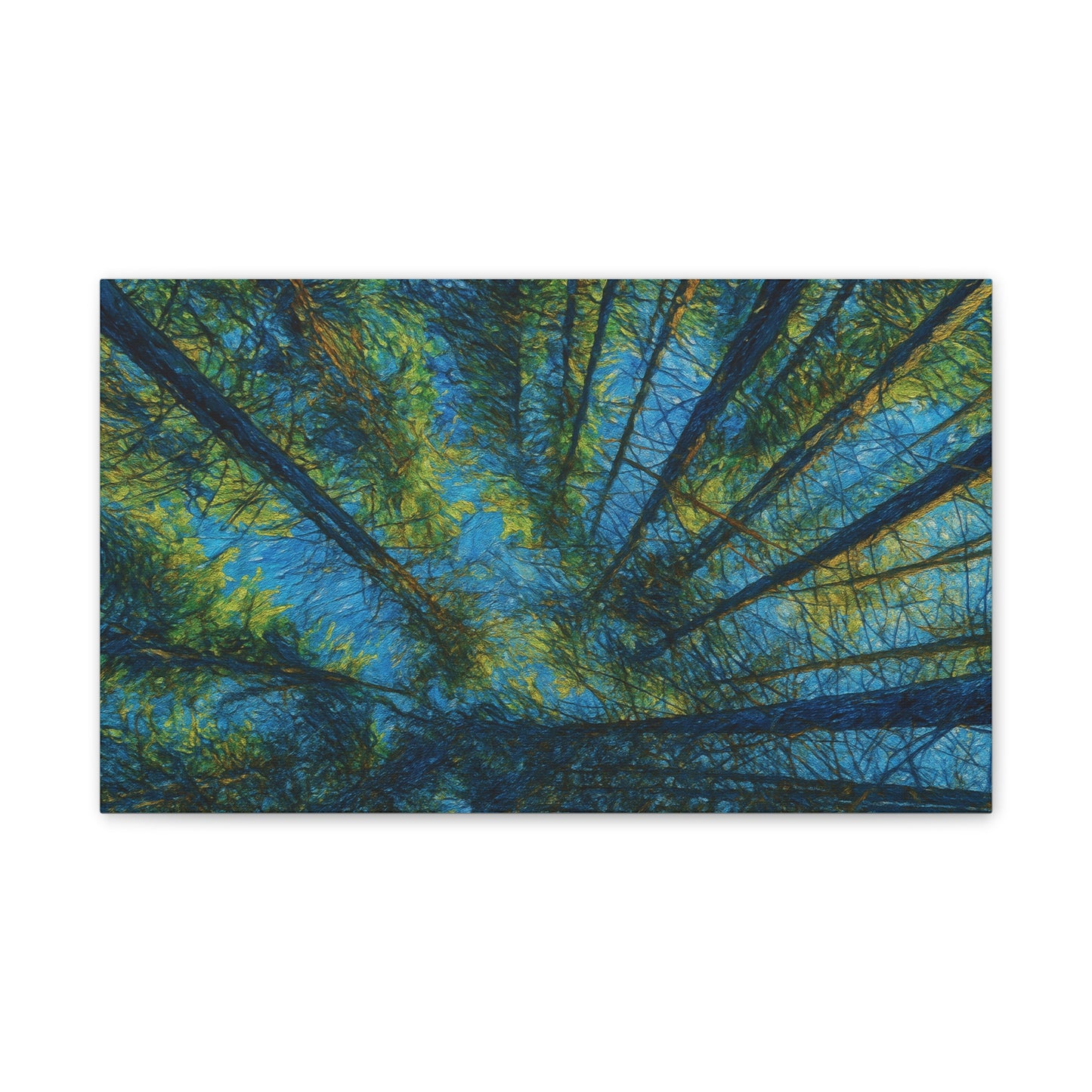 Canvas Wall Art, Forest Perspective Print, Nature Decor, Home & Office Art, Rustic Wall Hanging, Tree Art for Nature Lovers