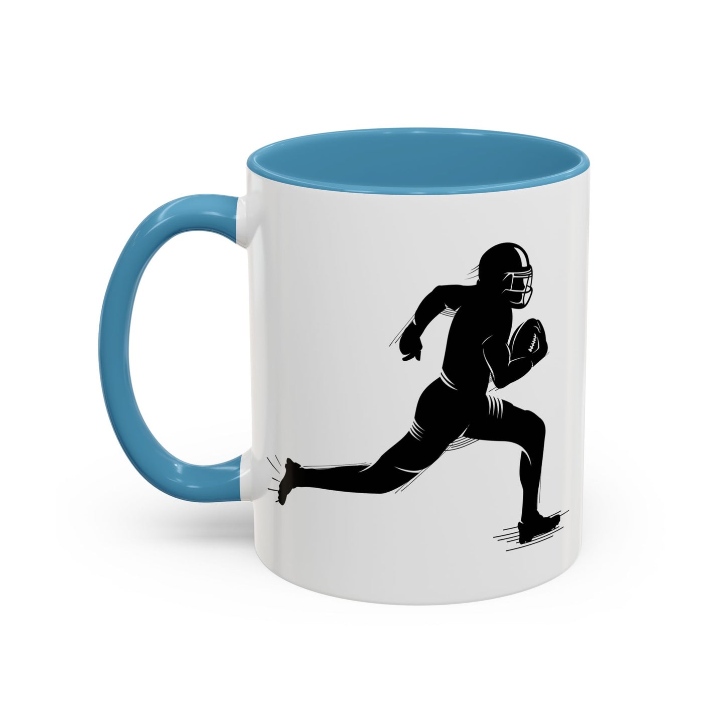 Football Player Themed Accent Coffee Mug, Sports Fan Gift, Unique Mug for Athletes, Coffee Lover, Game Day Essential