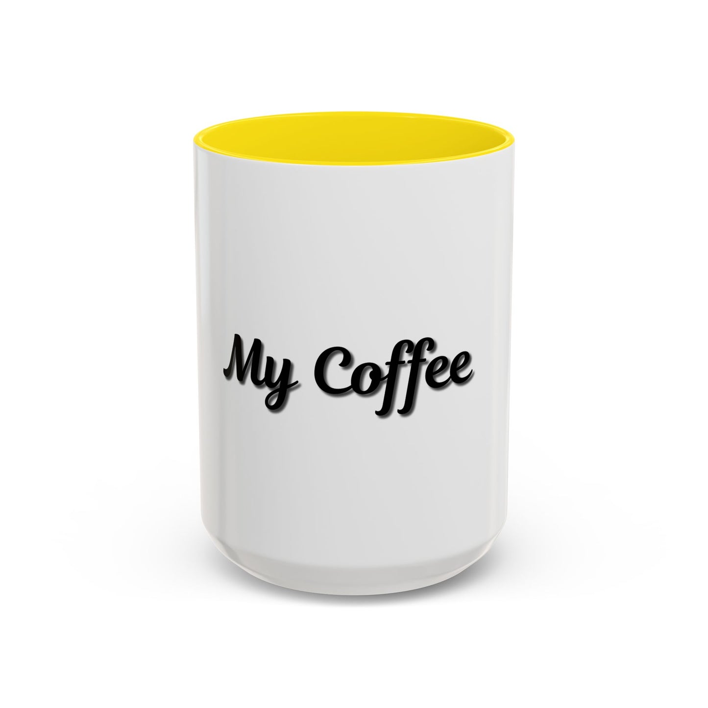 Personalized My Coffee Accent Mug - 11oz & 15oz Coffee Cups for Coffee Lovers