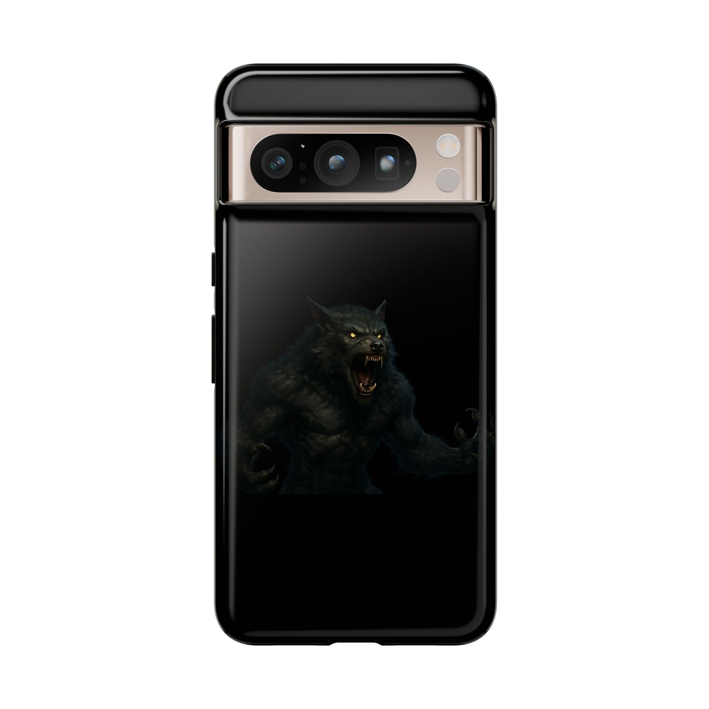 Werewolf Phone Case, Tough Cases, Black Panther Design, Gift for Animal Lovers, Phone Accessories, Fierce Phone Protection