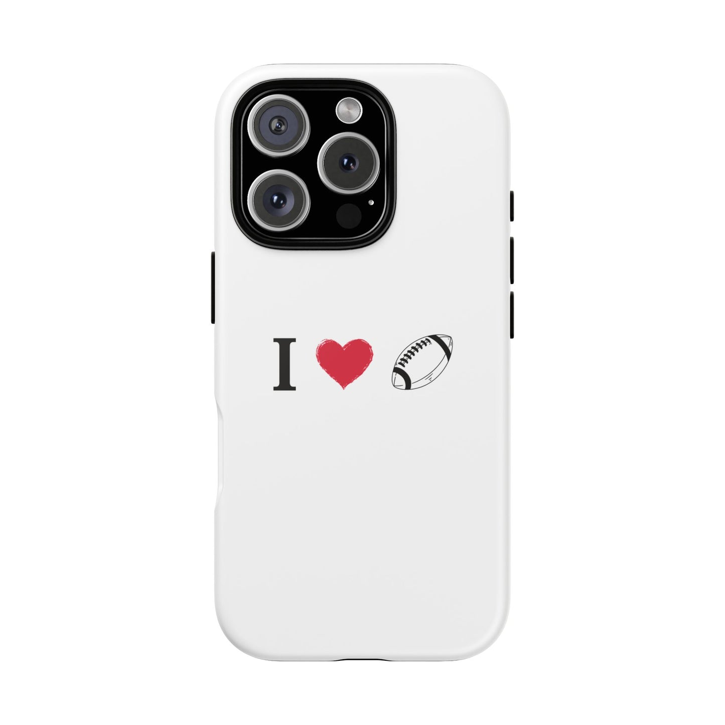 Football Love Phone Case - Tough Cases, Unique Sports Lover Gift, Personalized Cellphone Cover, Birthday Present, Sports Equipment