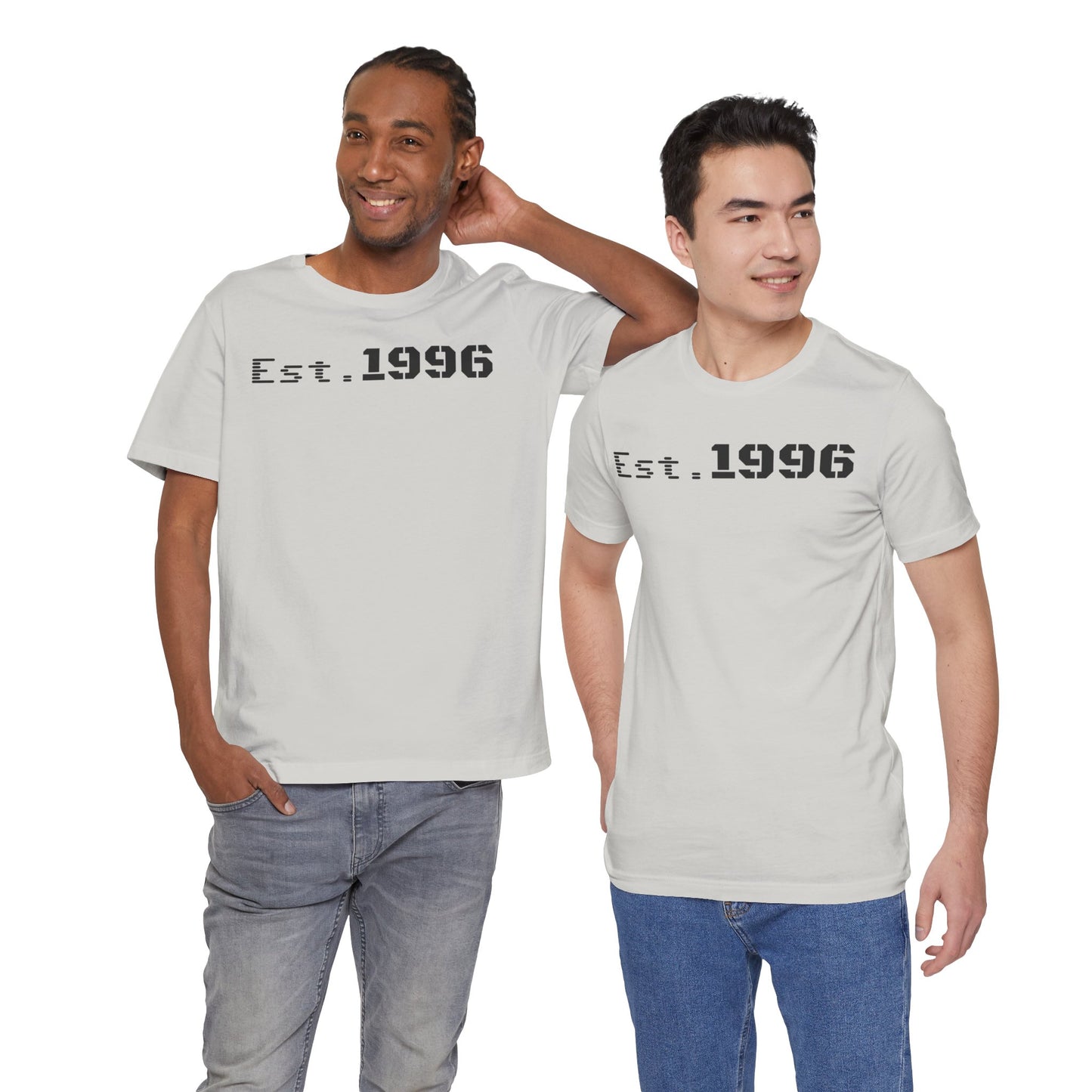Unisex Jersey Tee - 'Est. 1996' Graphic Shirt, Birthday Gift, Casual Wear, Vintage Style, Retro Fashion, Gift for Him/Her