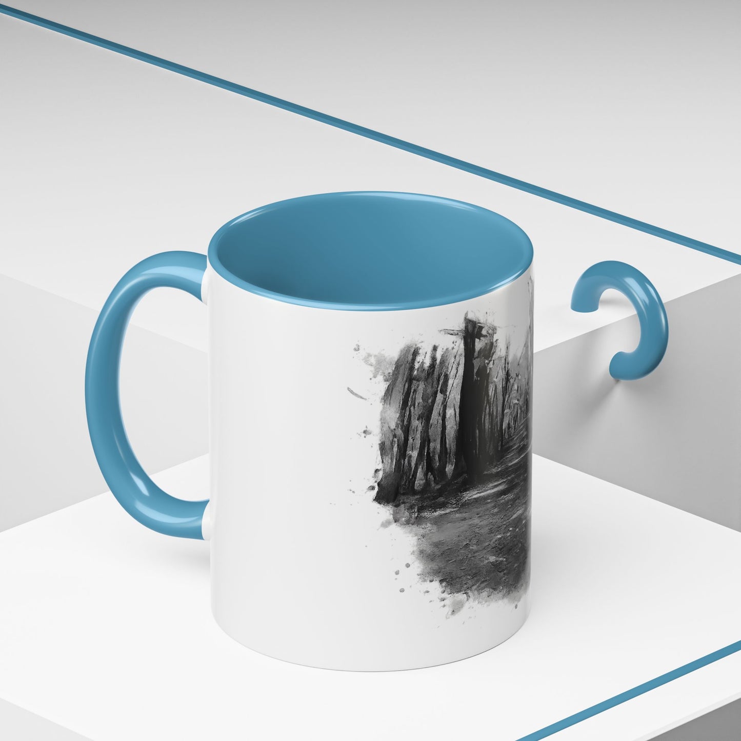 Moody Abstract Forest Coffee Mug | Unique Gift for Nature Lovers, Cozy Home Decor, Perfect for Coffee, Tea, and Hot Chocolate