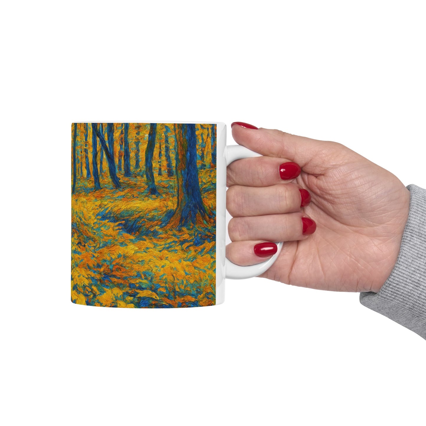Ceramic Mug - Autumn Forest, Cozy Drinks, Hot Beverages, Nature Lovers Gift, Fall Decor