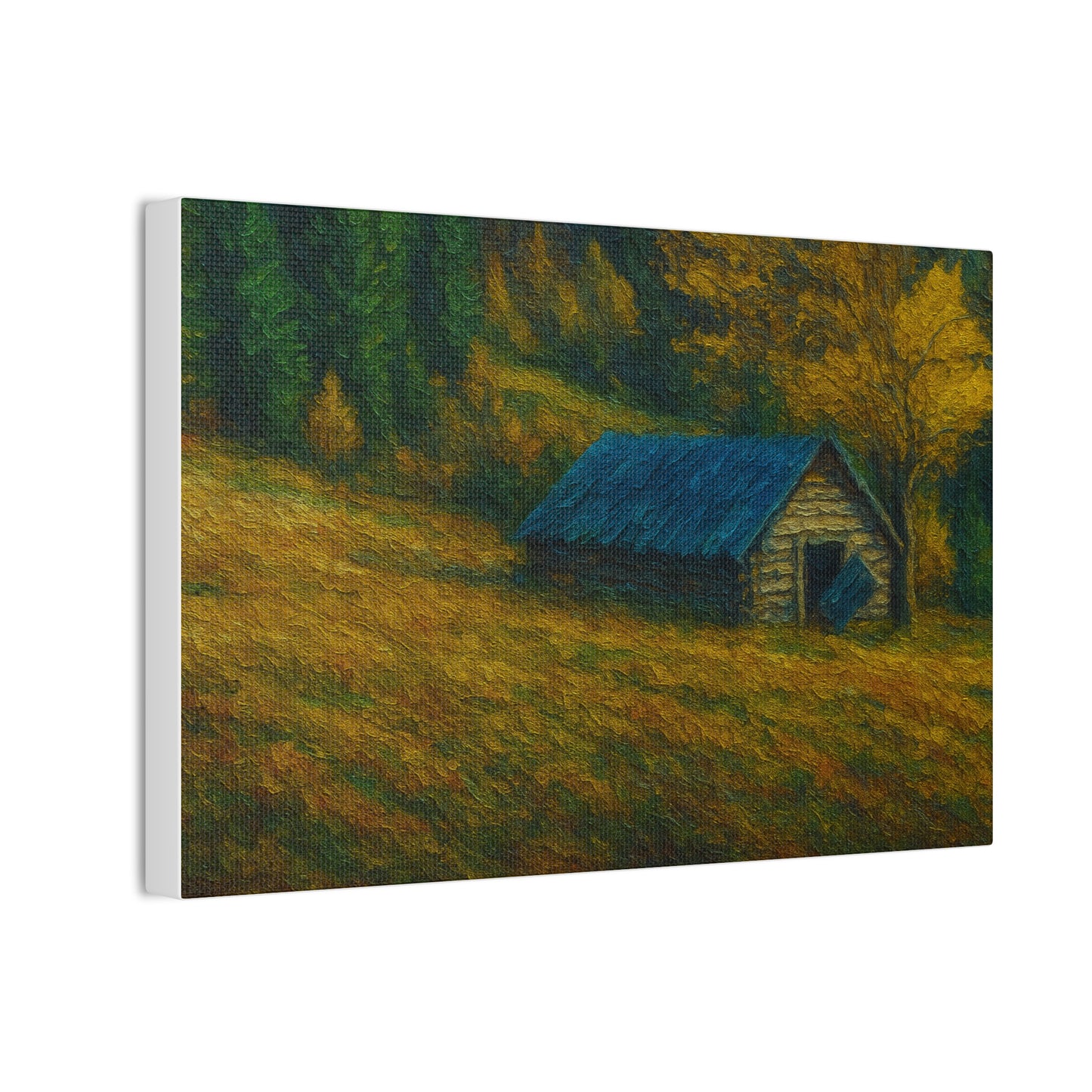 Rustic Canvas Wall Art, Nature Landscape Painting, Autumn Decor, Farmhouse Wall Art, Cozy Home Decoration