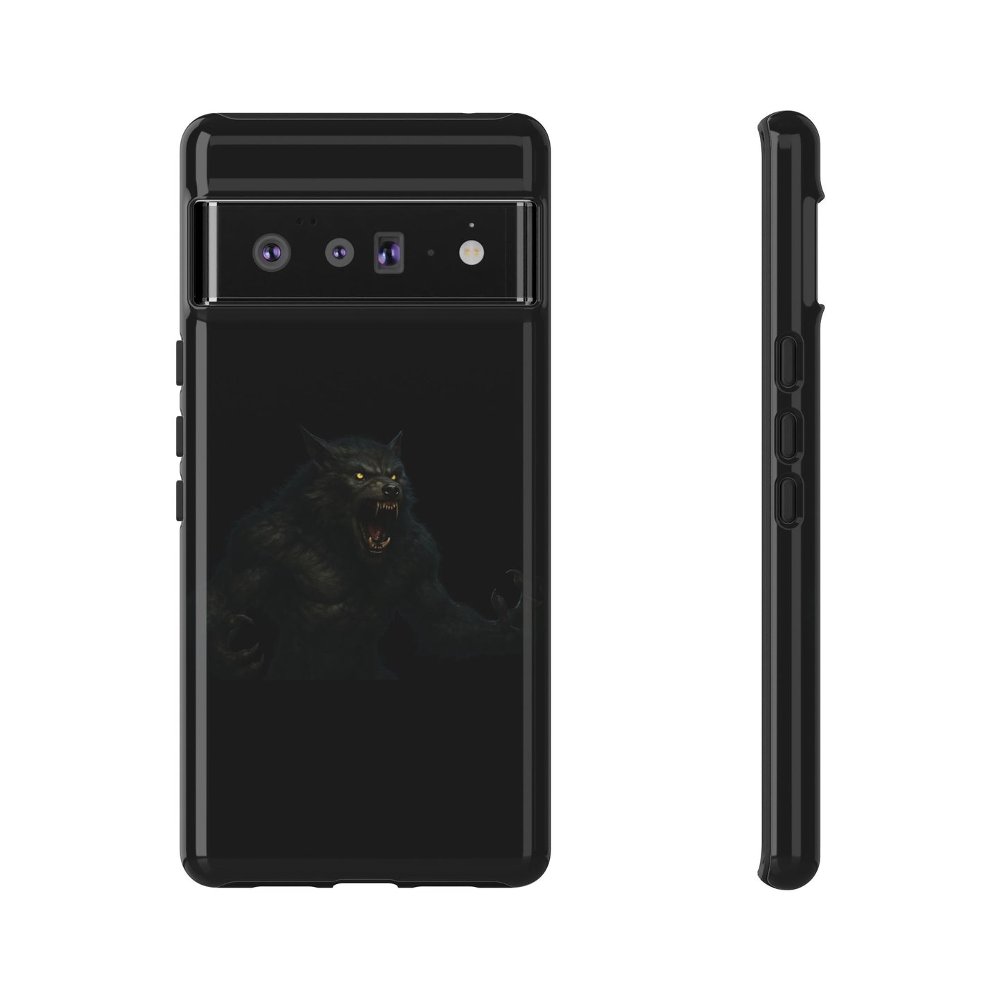 Werewolf Phone Case, Tough Cases, Black Panther Design, Gift for Animal Lovers, Phone Accessories, Fierce Phone Protection