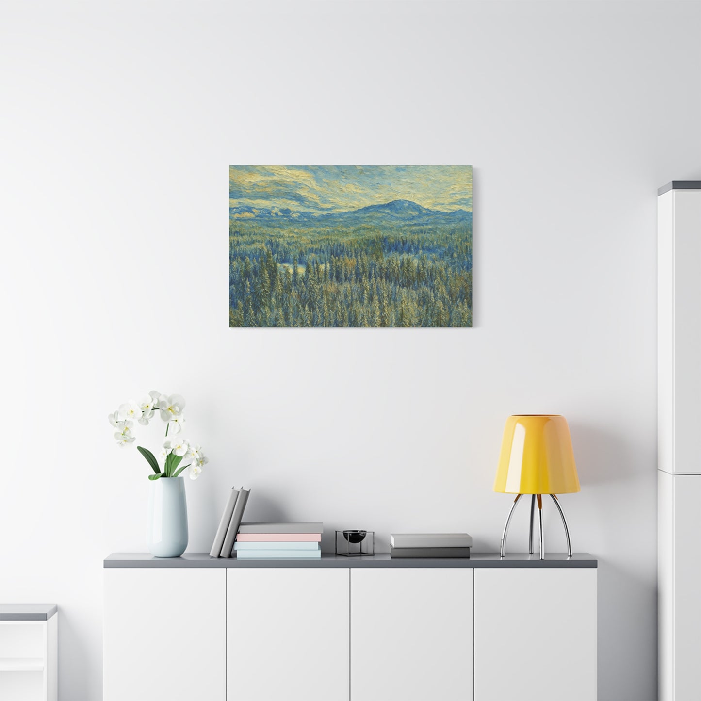 Scenic Landscape Canvas Print, Rustic Home Decor, Wall Art for Nature Lovers, Gift for Art Enthusiasts, Serene Forest Artwork
