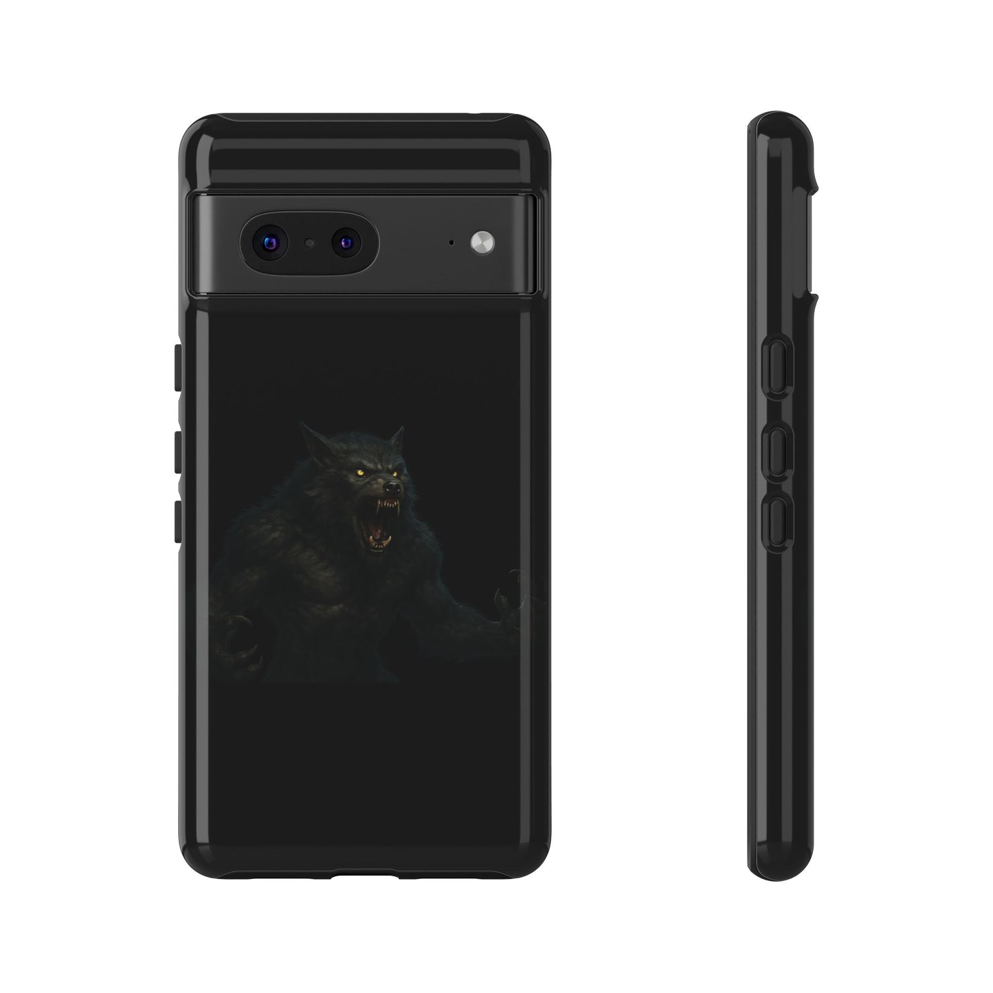 Werewolf Phone Case, Tough Cases, Black Panther Design, Gift for Animal Lovers, Phone Accessories, Fierce Phone Protection