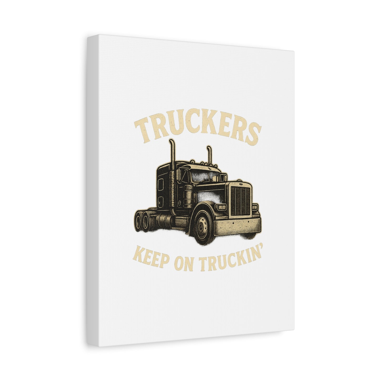 Truckers Canvas Wall Art, Keep on Truckin' Decor, Gift for Drivers, Trucking Artwork, Transportation Gift