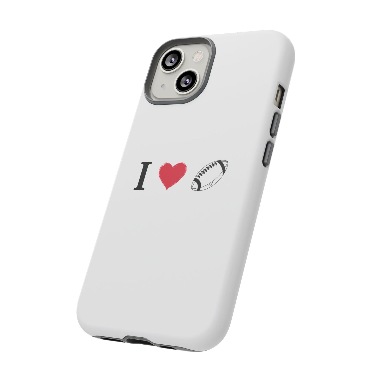 Football Love Phone Case - Tough Cases, Unique Sports Lover Gift, Personalized Cellphone Cover, Birthday Present, Sports Equipment