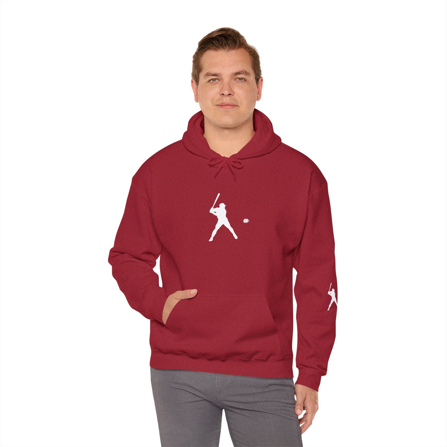 Sporty Unisex Baseball Hooded Sweatshirt, Casual Hoodie for Athletes, Perfect for Gifts, Comfy Streetwear, Ideal for Sports Events, Personal Use