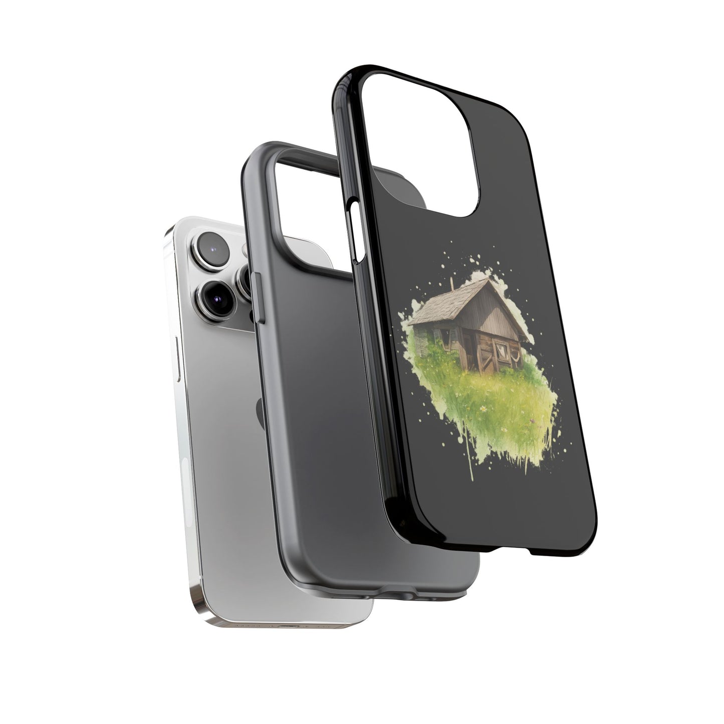 Rustic Farmhouse Phone Case, Cute Cottage Design, Tough Cases for Nature Lovers, Eco-Friendly Gift, Customizable Tech Accessories