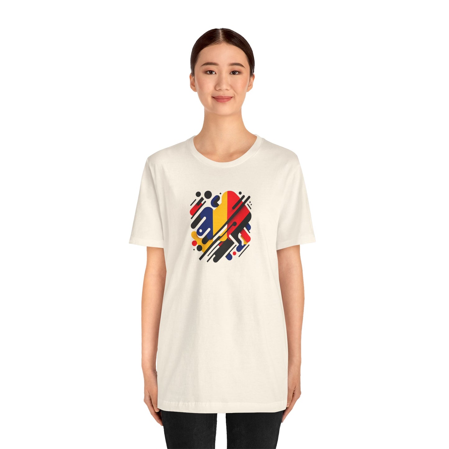 Artistic Heart Unisex Jersey Tee - Vibrant Graphic Tee, Casual Wear, Gift for Art Lovers, Birthday Surprise, Everyday Comfort