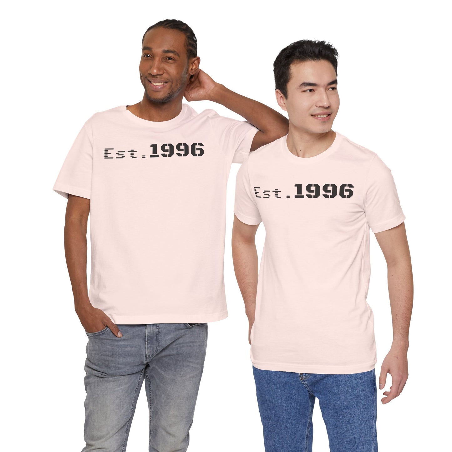 Unisex Jersey Tee - 'Est. 1996' Graphic Shirt, Birthday Gift, Casual Wear, Vintage Style, Retro Fashion, Gift for Him/Her