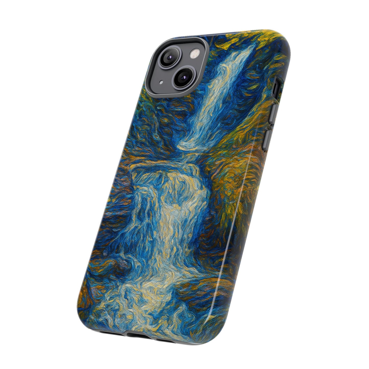 Artistic Phone Case - Waterfall Design, Unique Gift, Phone Accessory, Nature Lover, Original Artwork
