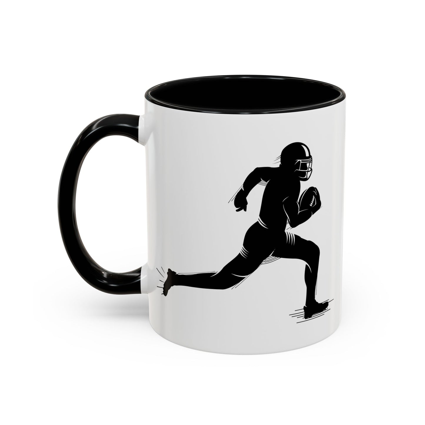 Football Player Themed Accent Coffee Mug, Sports Fan Gift, Unique Mug for Athletes, Coffee Lover, Game Day Essential