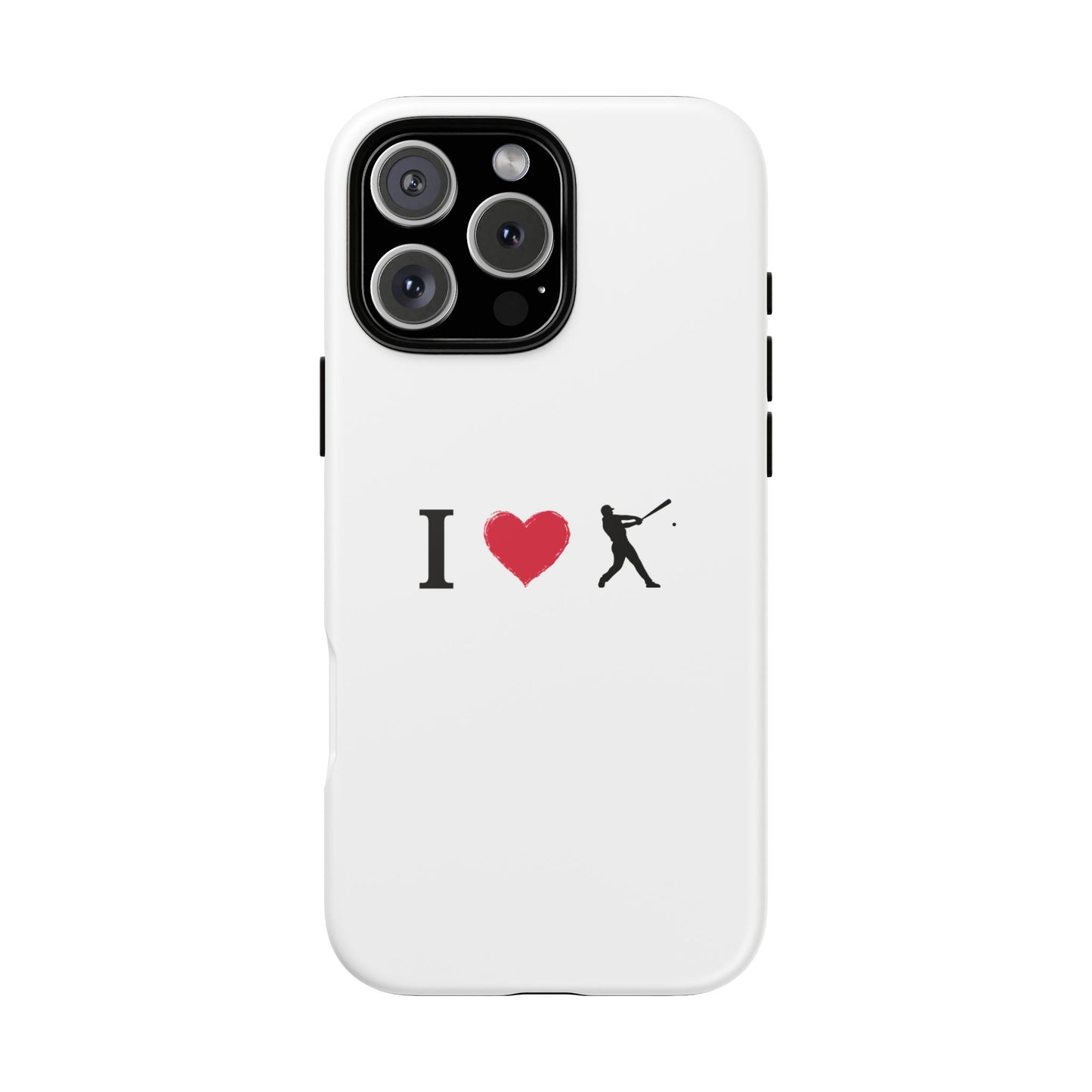Baseball Love Phone Case, Tough Cases for Sports Lovers, i Heart Baseball Protection, Gift for Players, Cute Sports Case