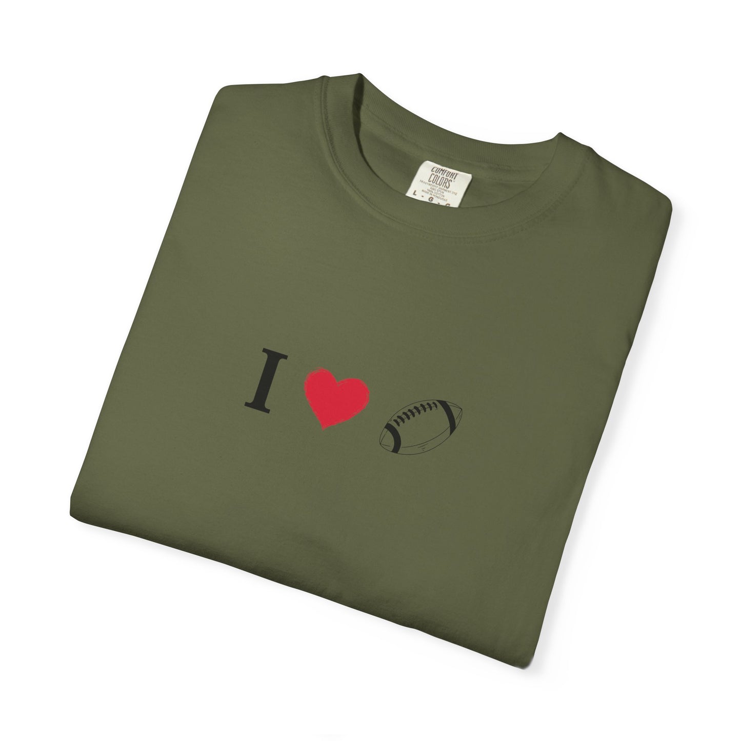 I Love Football T-Shirt - Unisex Cotton Tee, Fun Gift for Friends, Casual Style, Birthday Present, Summer Apparel