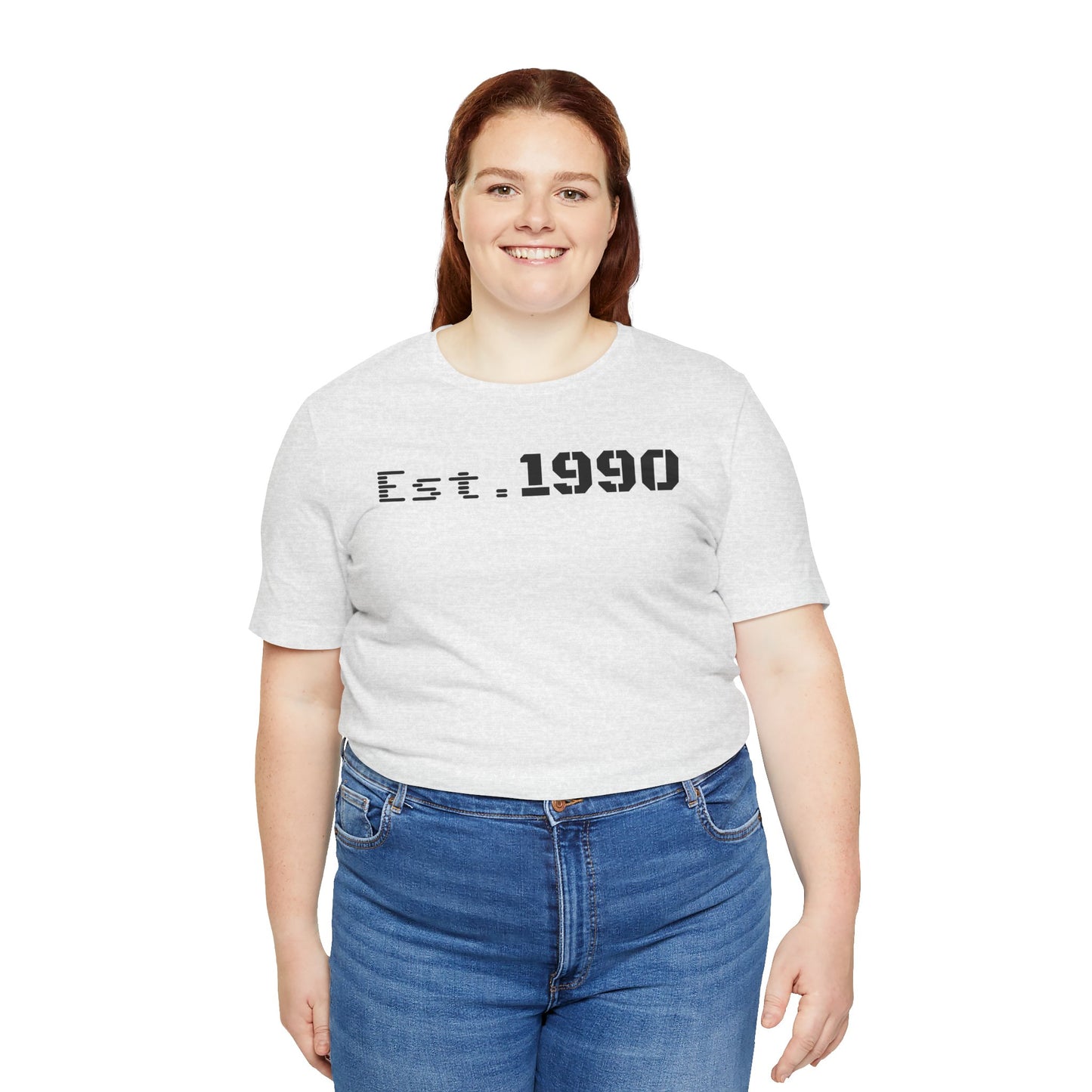 Unisex Est. 1990 Nostalgic Jersey Tee - Perfect Gift, Vintage Style, Retro Fashion, Birthday Celebration, Casual Wear