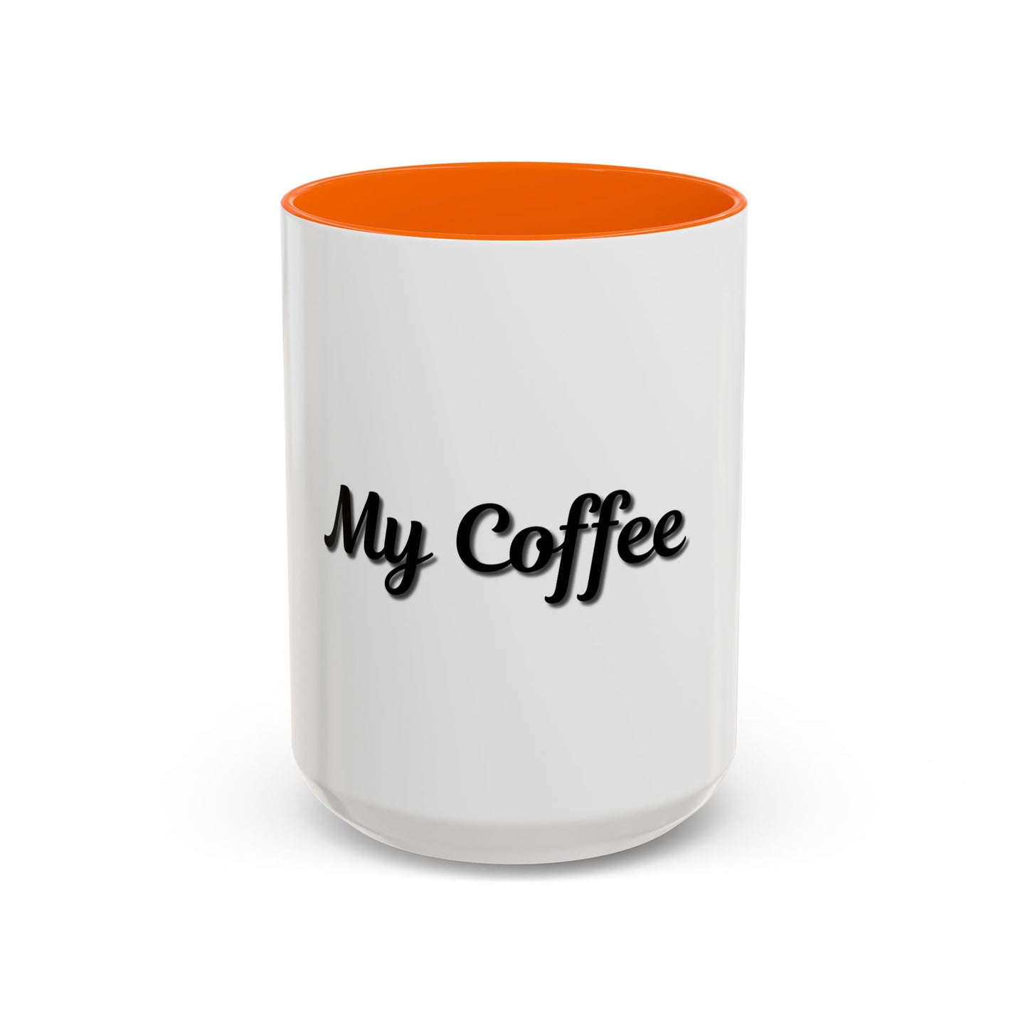 Personalized My Coffee Accent Mug - 11oz & 15oz Coffee Cups for Coffee Lovers