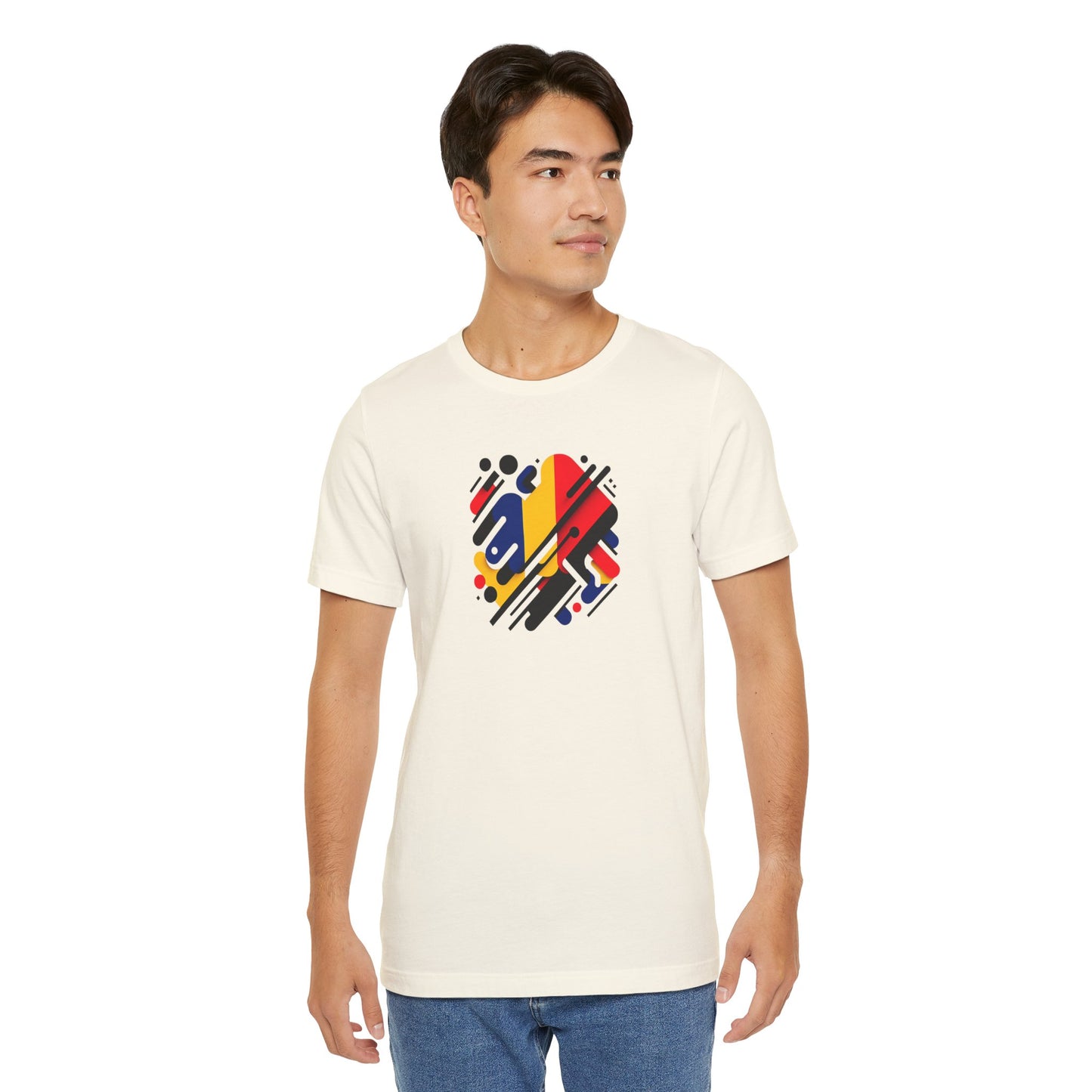 Artistic Heart Unisex Jersey Tee - Vibrant Graphic Tee, Casual Wear, Gift for Art Lovers, Birthday Surprise, Everyday Comfort
