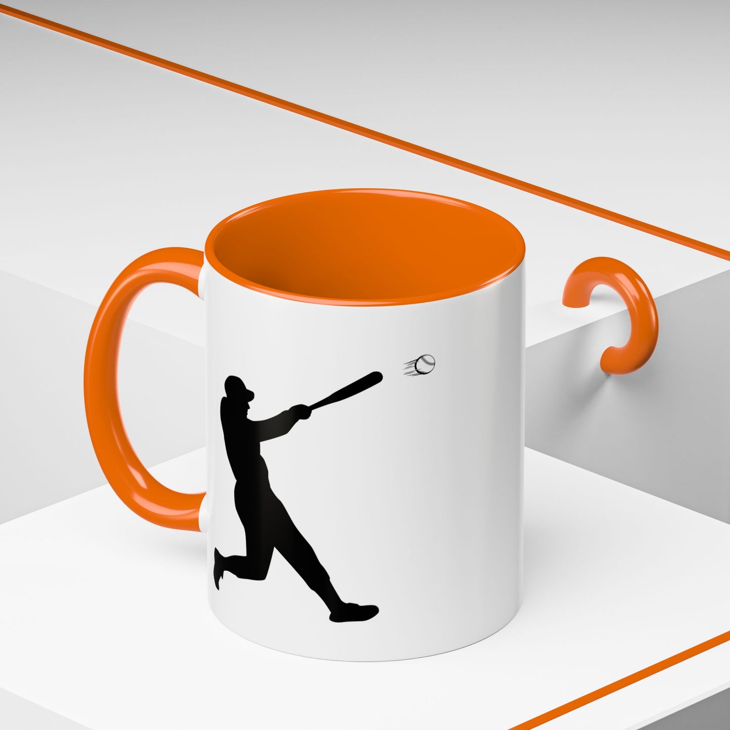 Baseball Player Accent Coffee Mug, Sports Gift, Baseball Lover Mug, Unique Coffee Cup, Personalized Sports Mug