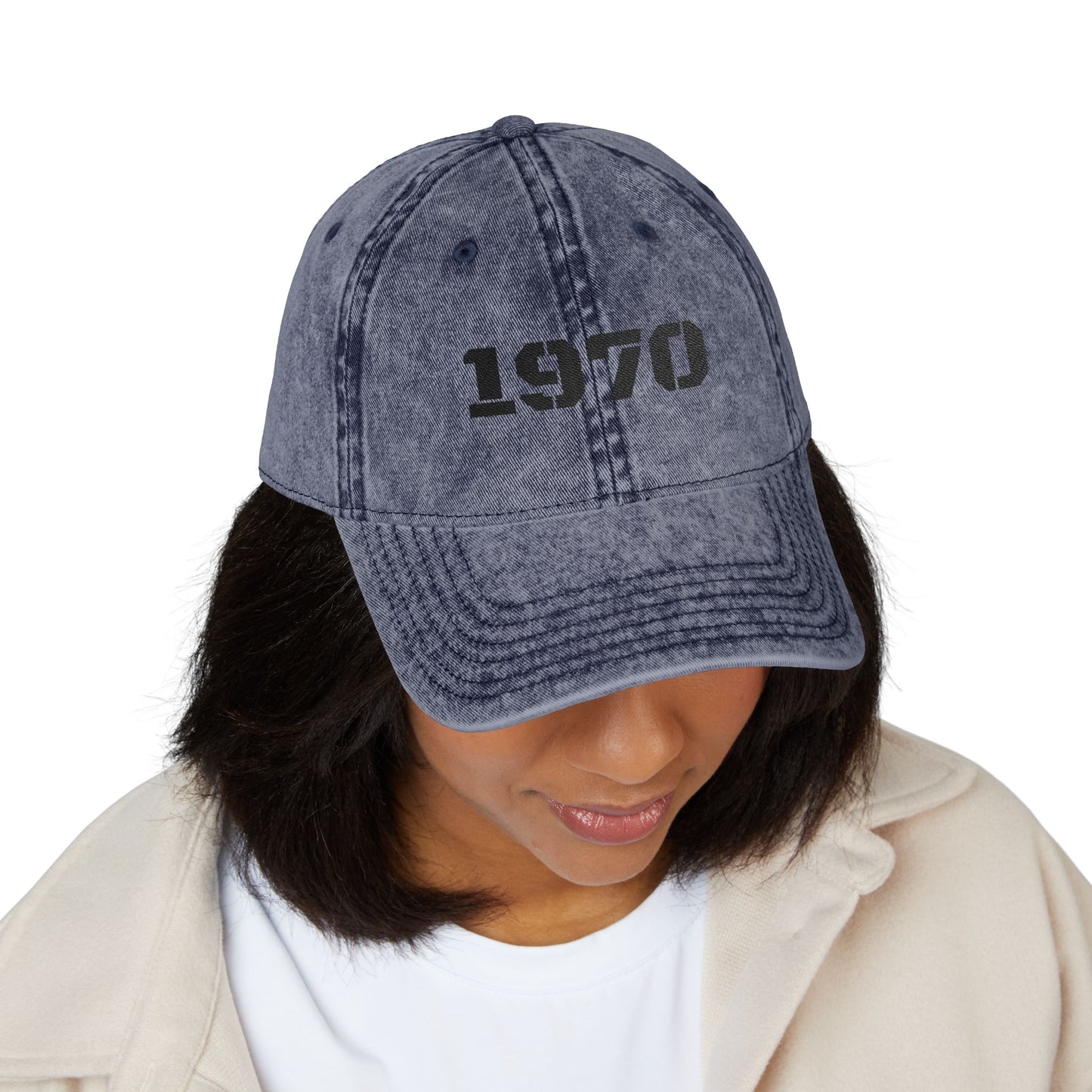 Vintage Embroidered Cap, Retro Baseball Hat, 70s Style Headwear, Gift for Dad, Casual Fashion Accessory