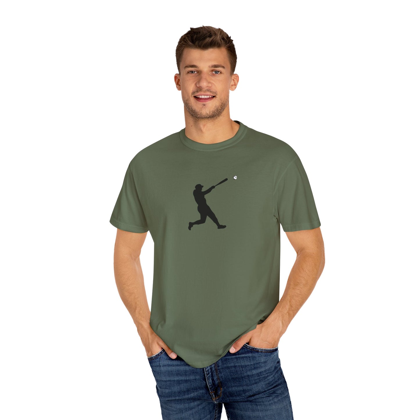 Sporty Garment-Dyed T-Shirt for Baseball Lovers, Casual Tee, Unisex Sports Shirt, Perfect Gift for Athletes, Outdoor Activities