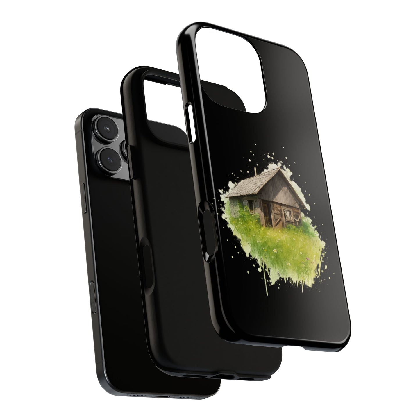 Rustic Farmhouse Phone Case, Cute Cottage Design, Tough Cases for Nature Lovers, Eco-Friendly Gift, Customizable Tech Accessories