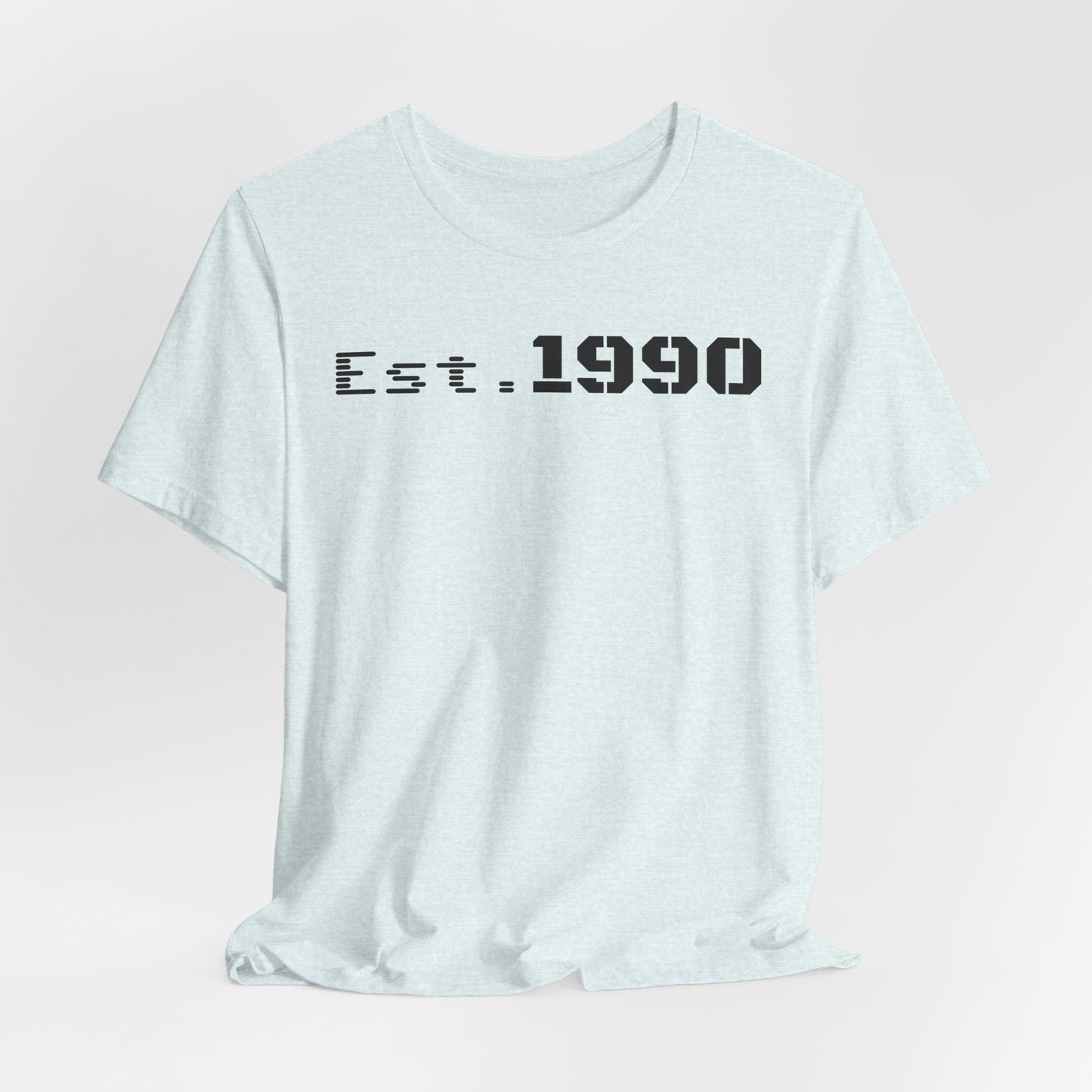 Unisex Est. 1990 Nostalgic Jersey Tee - Perfect Gift, Vintage Style, Retro Fashion, Birthday Celebration, Casual Wear