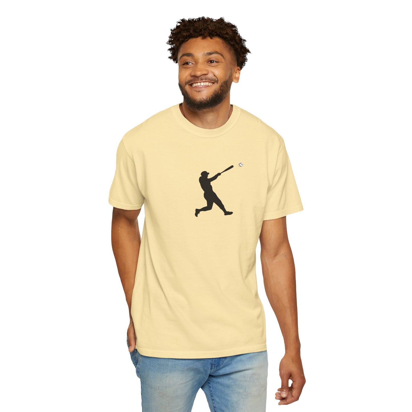 Sporty Garment-Dyed T-Shirt for Baseball Lovers, Casual Tee, Unisex Sports Shirt, Perfect Gift for Athletes, Outdoor Activities